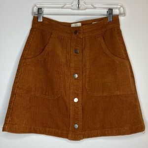 Corduroy Brown Skirt